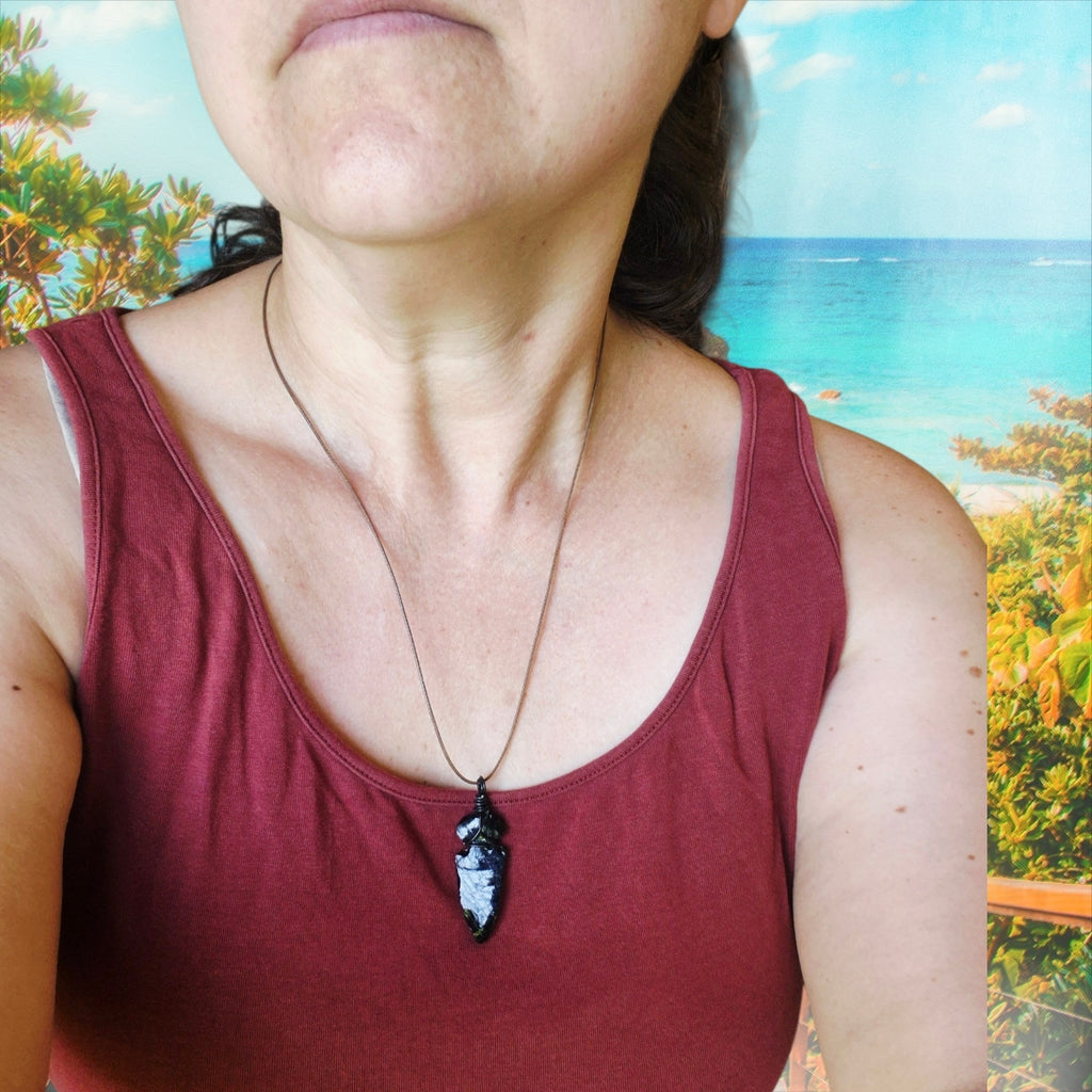 Collar de Obsidiana Negra Natural