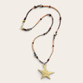Collar Boho con Estrella Dorada y piedras